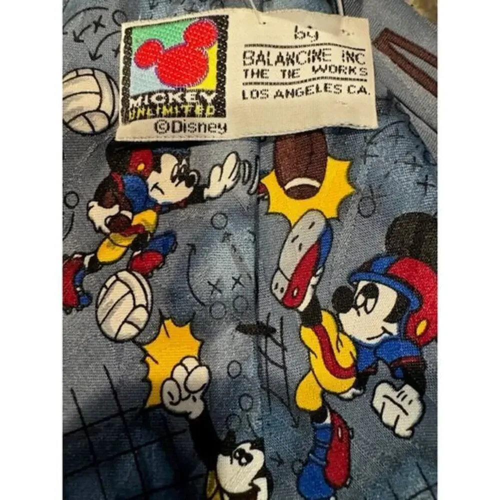 Vintage Disney Mickey Mouse Unlimited‎ Sports Tie Necktie
